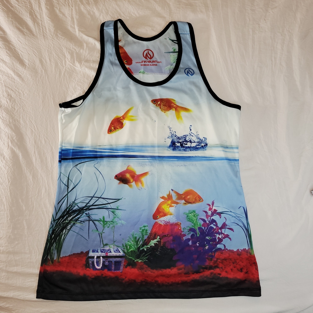INKnBURN Under The Sea Singlet Tank Top - Ladies Size XL
